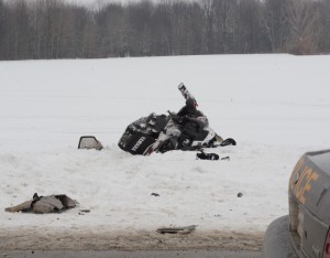Snowmobile crash
